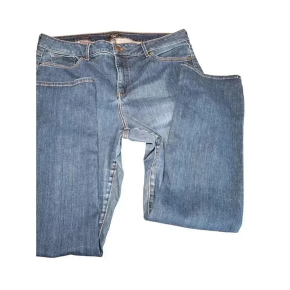 NYDJ Plus Marilyn Ankle Straight Leg Jeans Dimension Medium Blue Wash Size 18W - Picture 7 of 8